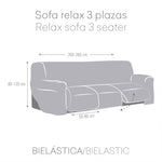 Funda Sofá Relax Reclinable Bielástica Roc 3 Plazas (3 asientos)
