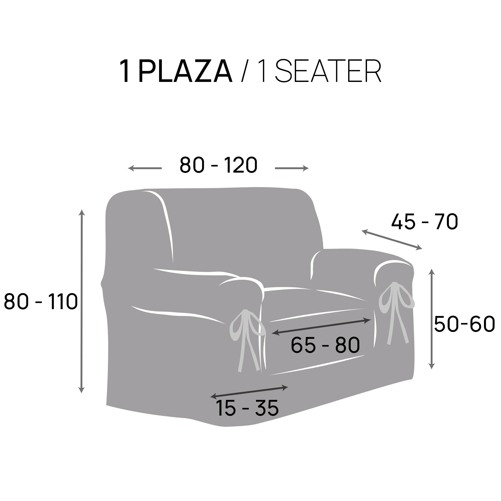 Protector Cubre Sillón 1 Plaza Lazos Royale