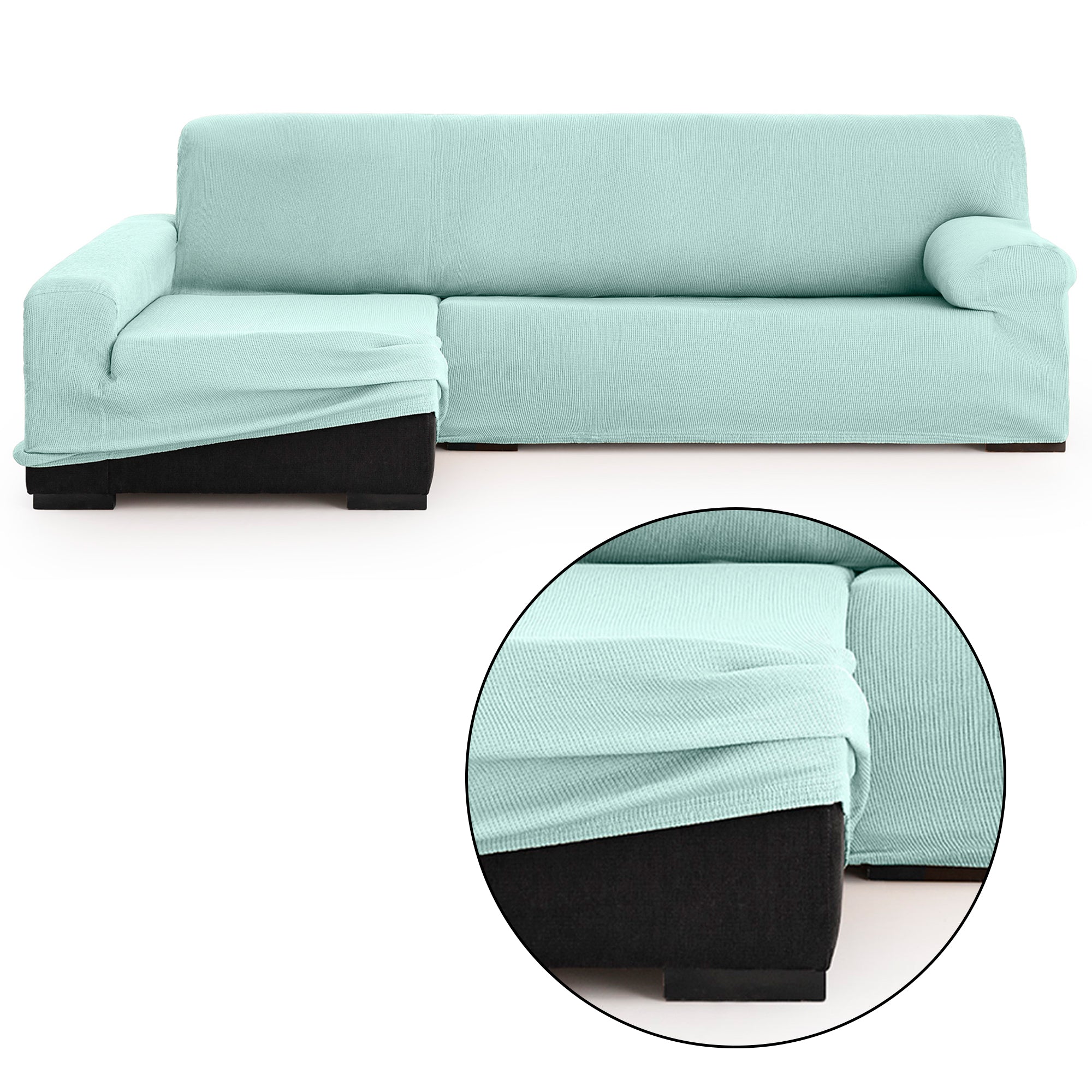 Funda Sofá Chaise Longue Elástica 1 Pieza Rústica