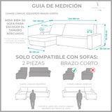 Funda Sofá para Chaise Longue Elástica. Milan