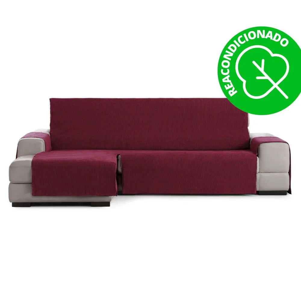 Protector Cubre Sofá Chaise Longue Izquierda 290 cm Élite Chenilla color Rojo (REACONDICIONADO A+)