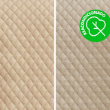 Protector Cubre Sofá Acolchado Reversible Rombos 4 Plazas ( 210 - 250 cm ) Beige - Lino (REACONDICIONADO A+)