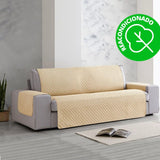 Protector Cubre Sofá Acolchado Reversible Rombos 4 Plazas ( 210 - 250 cm ) Beige - Lino (REACONDICIONADO A+)