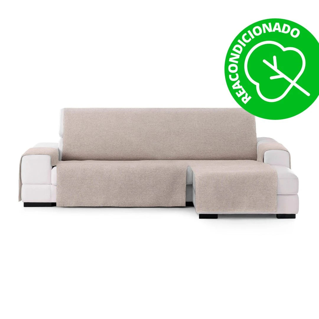 Protector Cubre Sofá Chaise Longue 240 cm Derecha Modelo Brisa Beige (REACONDICIONADO A+)