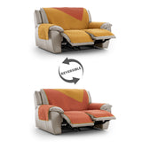 Cubre Sofá Relax Reclinable Acolchado Reversible Luna Rombos (2 Asientos)