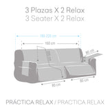 Cubre Sofá Relax Reclinable Acolchado Reversible Luna Rombos (2 Asientos)