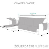 Protector Cubre Sofá Chaise Longue Acolchado Rombos 240 cm Izquierda Marron (REACONDICIONADO A+)