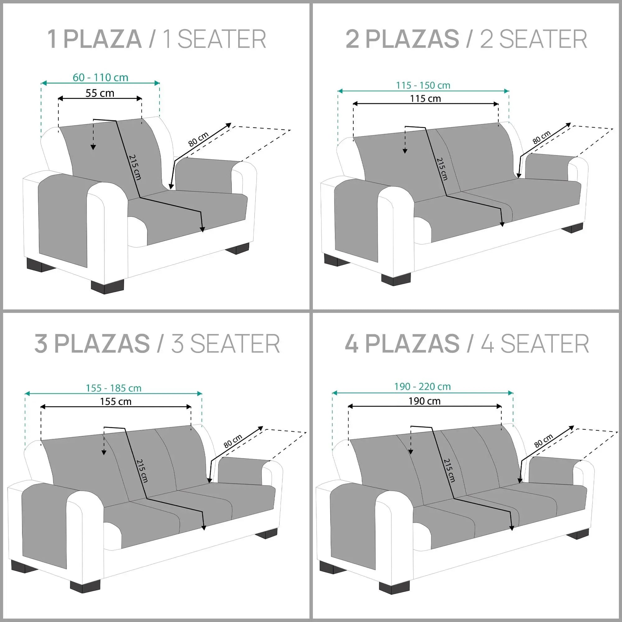 Protector Cubre Sofá Élite Chenilla 2 Plazas Marfil (REACONDICIONADO A+)