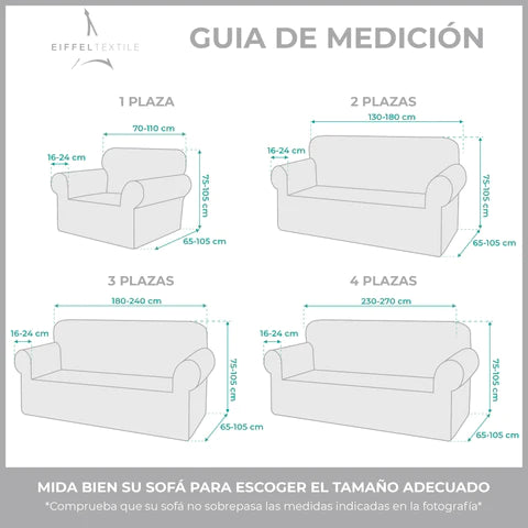 Funda Sofá Bielástica Mónaco 2 Plazas Rojo (REACONDICIONADO A+)