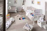 Frikids Juego Sabana+Bajera+Funda Almohada Cuna Happy Together. - Eiffel Textile