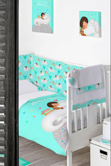 Frikids Juego Sabana+Bajera+Funda Almohada Cuna Neverending Dreams. 100x160cm - Eiffel Textile