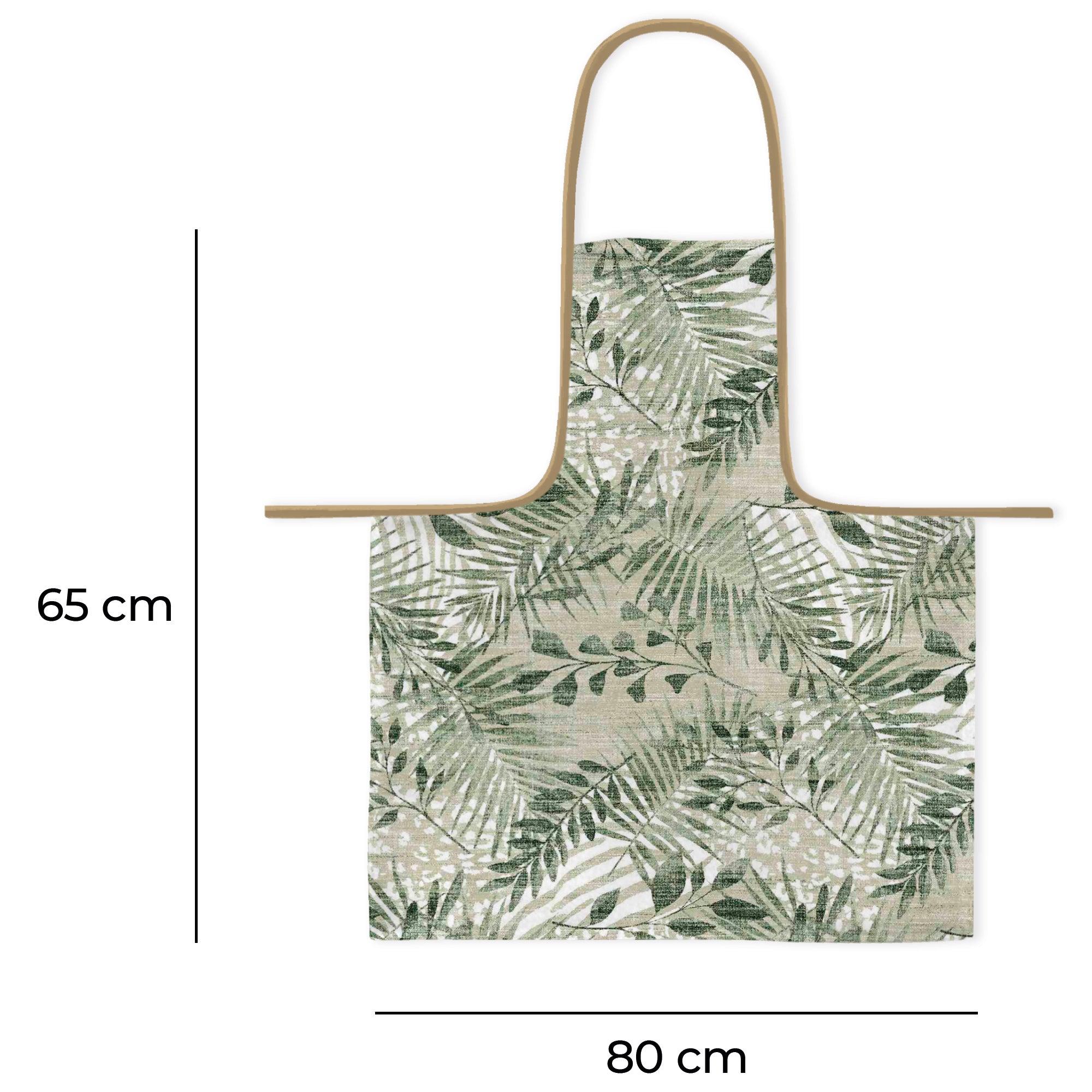Vipalia Delantal Resinado Antimanchas Foliage Verde - Eiffel Textile