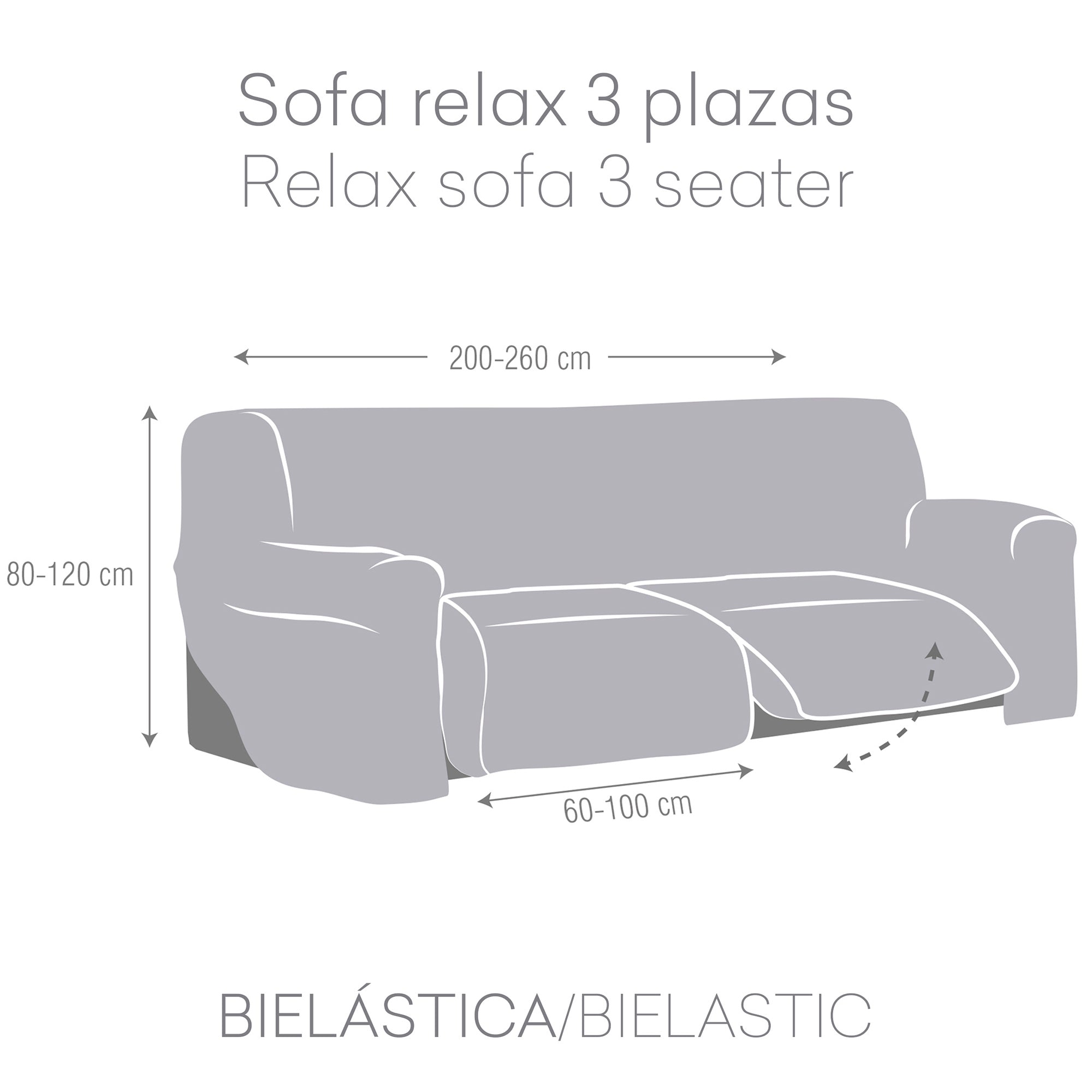 Funda Sofá Relax Reclinable Bielástica Roc (2 asientos) - Eiffel Textile