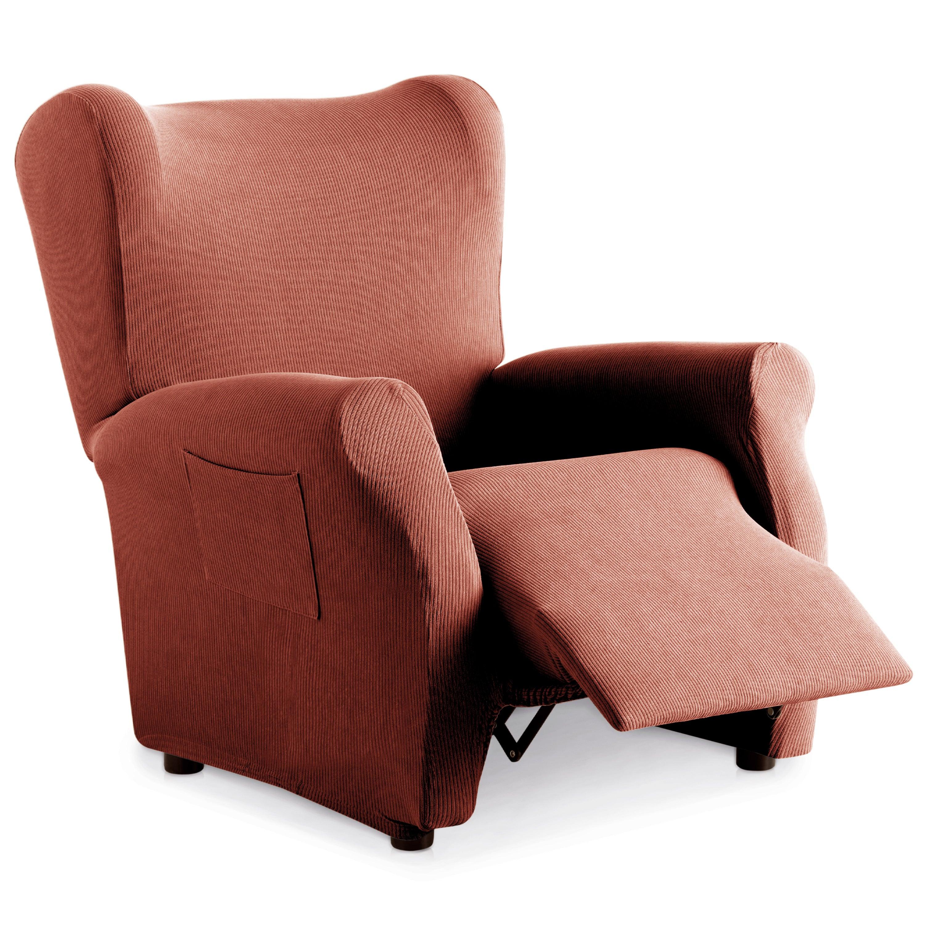 Funda de sillón relax elástica adaptable verde 70 - 110 cm RUSTICA
