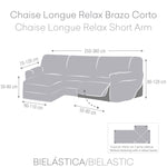 Funda Sofá para Chaise Longue Izquierda Brazo Corto Relax Reclinable Bielástica Roc medidas - Eiffel Textile