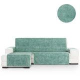 Protector Cubre Sofá Chaise Longue Impermeable Antimanchas Terciopelo Turin Verde - Eiffel Textile