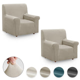 Pack de Fundas de Sillón Bielástica Velvet Set 1+1 Plazas