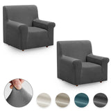 Pack de Fundas de Sillón Bielástica Velvet Set 1+1 Plazas