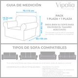 Pack de Fundas de Sillón Bielástica Velvet Set 1+1 Plazas