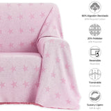 Vipalia Pack 2 Unidades Plaid Multiusos Modelo Estrellas. Colcha Manta Sofa o Cama - Eiffel Textile