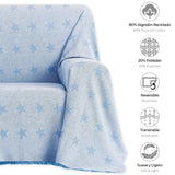 Vipalia Pack 2 Unidades Plaid Multiusos Modelo Estrellas. Colcha Manta Sofa o Cama - Eiffel Textile