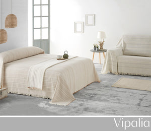 Vipalia Pack 2 Unidades Plaid Multiusos Modelo Rayas. Colcha Manta Sofa o Cama - Eiffel Textile