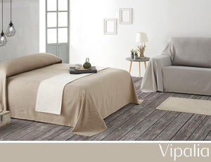 Vipalia Pack 2 Unidades Plaid Multiusos Modelo Liso. Colcha Manta Sofa o Cama - Eiffel Textile