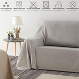 Vipalia Pack 2 Unidades Plaid Multiusos Modelo Liso. Colcha Manta Sofa o Cama - Eiffel Textile