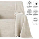 Vipalia Pack 2 Unidades Plaid Multiusos Modelo Trama. Colcha Manta Sofa o Cama - Eiffel Textile