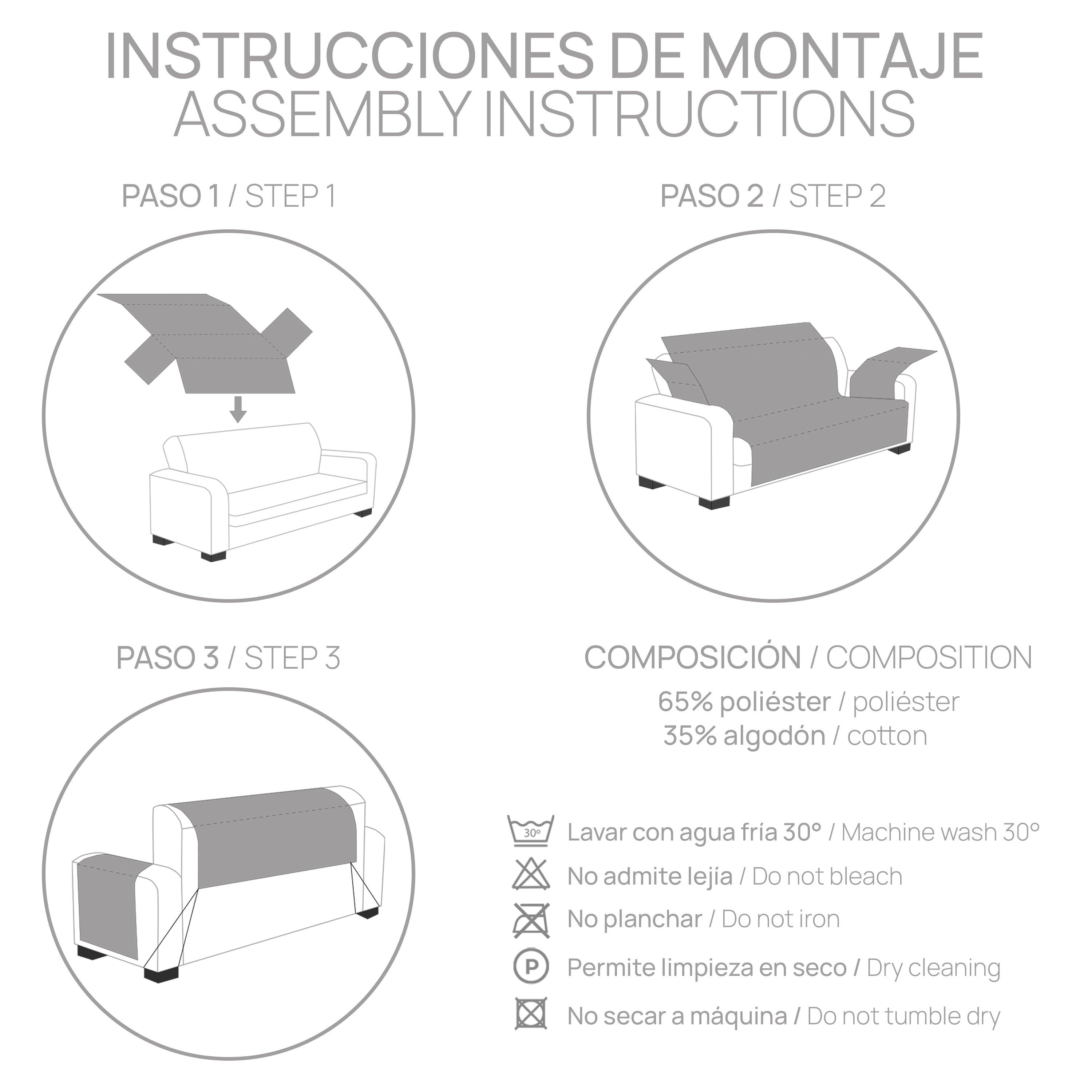 Pack Cubre Sofá Modelo Royale 3+2 Plazas - Eiffel Textile