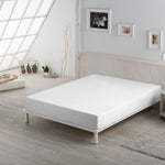 Estelia Sábana bajera ajustable lisa 200 hilos color blanco Alto especial 35cm Largo 210cm 100% Algodón - Eiffel Textile