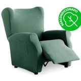 Funda de Sillón Relax Elástica Rústica ( 70 - 110 cm) (REACONDICIONADO A+) Verde - Eiffel Textile