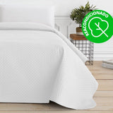 Colcha Bouti Lisa Acolchada Reversible Rombos Cama 150 Blanco (REACONDICIONADO A+) - Eiffel Textile