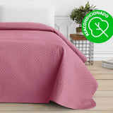 Colcha Bouti Lisa Acolchada Reversible Rombos Cama 90 cm Rosa (REACONDICIONADO A+) - Eiffel Textile