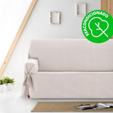 Protector Cubre Sofa Funda Lazos 3 Plazas ( 180 - 230 cm ) Blanco (REACONDICIONADO A+) - Eiffel Textile