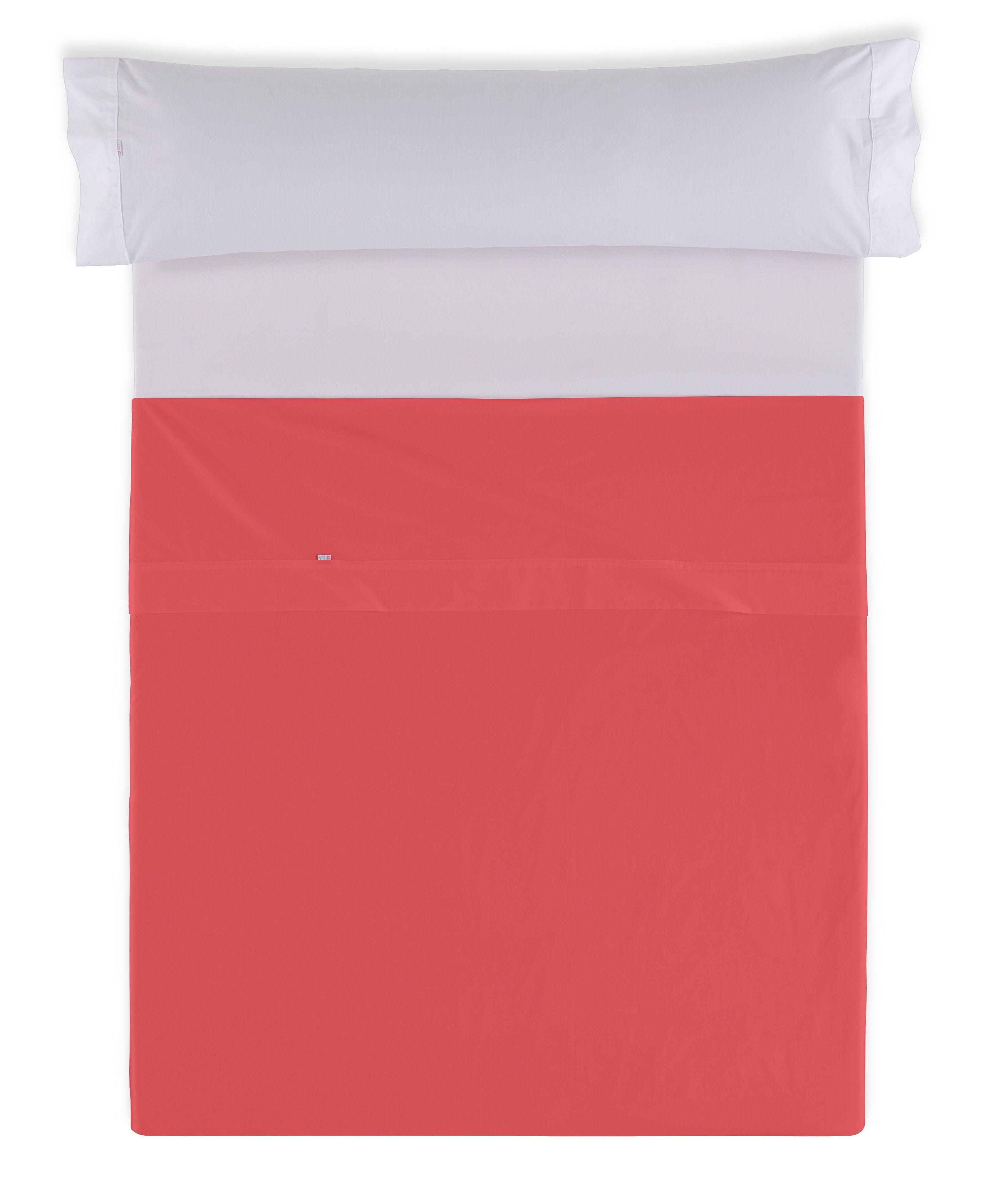 Estelia Sábana Encimera Color rojo 144 Hilos 50% Algodón 50% Poliéster - Eiffel Textile