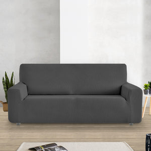 Funda Para Sofa Universal Elastica Con Sujeccion Ajustable 4 Plazas Gris  con Ofertas en Carrefour