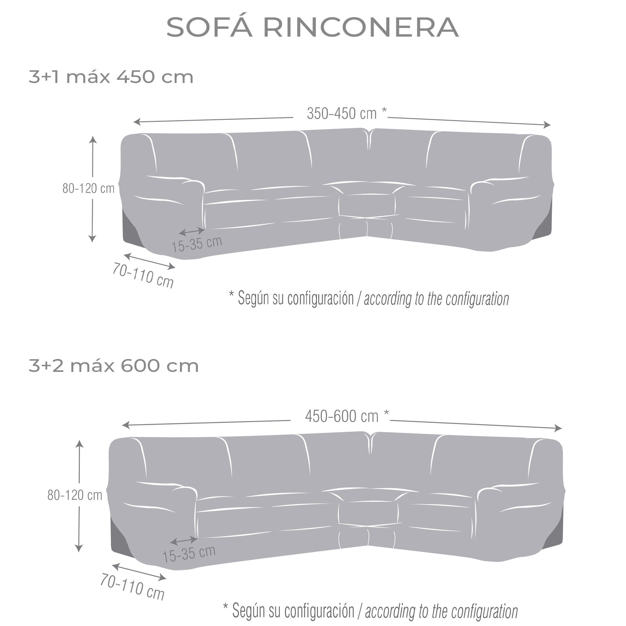 Funda de Sofá Bielástica Rinconera Modelo Roc 3+2 - Eiffel Textile